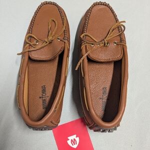 Minnetonka Moosehide Leather Moccasin Loafers NWOT Size 12